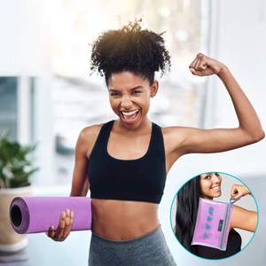 यात्रा योग चटाई-Foldable 1/16 इंच पतली गर्म योग चटाई गैर पर्ची पसीना शोषक फिटनेस और व्यायाम चटाई के लिए योग - Product Image 5