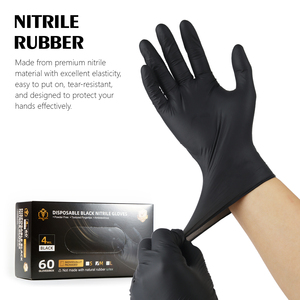 Ambition - Caja de 60 Guantes Desechables de Nitrilo Negros <span class=keywords><strong>para</strong></span> Tatuadores, Accesorio <span class=keywords><strong>para</strong></span> Arte Corporal - Product Image 3