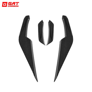 4Pcs Canards avant en carbone sec de type <span class=keywords><strong>KB</strong></span> pour BMW G80 G82 G83 M3 M4 Competition Car Front Bumper Air Knife Car Side Canards 2021 +. - Product Image 4