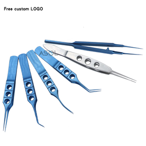 Pinset medis mengikat Forceps Titanium biru Colibri pinset jahit oftalmic Pinset