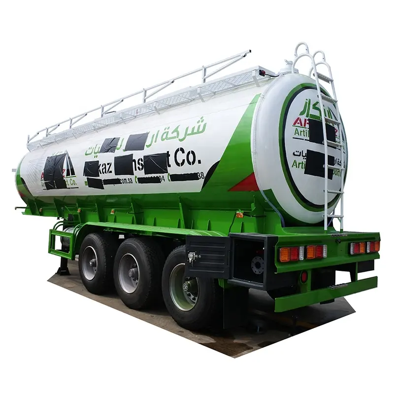 Tugas berat 3-as roda Trailer truk tangki kimia dan asam untuk transportasi cairan berbahaya dan tidak berbahaya