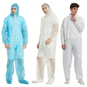 high quality disposable SMS blue breathable film protective coverall