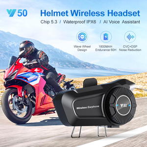 Auriculares Inalámbricos para Casco de Motocicleta Y50 Big Bettery 1800MAH, para Escuchar Música, Impermeables IPX6, Llamadas Telefónicas, Accesorios para Motocicleta - Product Image 5