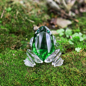 Petite boule de cristal verte, figurine écologique, presse-papiers, centre de table, ornement, collection d'animaux, décoration de la maison, cadeau - Product Image 4