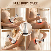 OEM ODM Brosse de massage vibrante chauffante sans fil pour drainage lymphatique et anti-cellulite, outil Gua Sha corporel pour salon et usage domestique