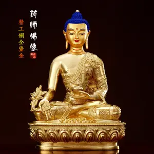 Saf bakır altın sambo buda Mituson bakır Sakamuni buda/bhagavan buda/Amito buda/Nepal buda heykeli