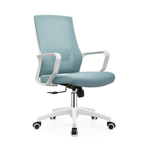 Silla de Oficina Ejecutiva Moderna de Tela Negra a Bajo Precio, Giratoria, Ajustable en Altura, Importada, Respaldo Medio, Muebles de Oficina de Fábrica - Product Image 6