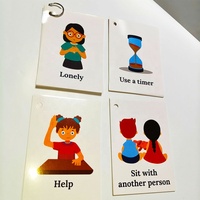 Cartes flash éducatives sur les relations sociales et émotionnelles pour enfants, cartes d'apprentissage cognitif pour les tout-petits d'âge préscolaire