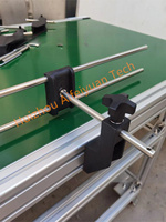 Rails latéraux réglables de grande taille, supports de montage unilatéraux et bouton étoile en nylon plastique noir durable pour machine de convoyage