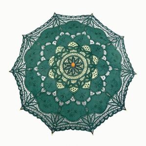 Parasol en dentelle populaire avec manche en bois, fournitures promotionnelles pour fêtes, mariées et occasions spéciales - Product Image 5