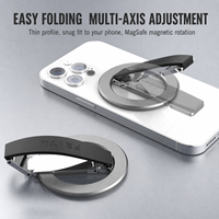 Support magnétique Q5-A pour anneau de maintien - Support réglable en alliage d'aluminium pour téléphone portable, usage domestique et professionnel