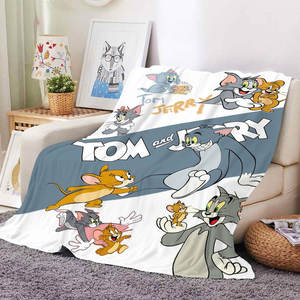 Cheap Wholesale Cute Cartoon Cat Mouse Animals Blanket Small Moq Custom High Quality <b>Plush</b> Blankets Gifts for Baby Kids Adults - Product Image 3