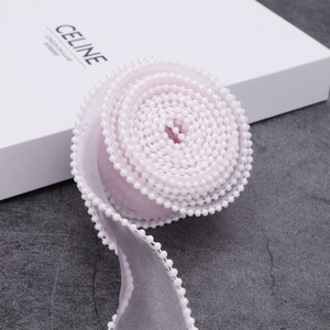 <span class=keywords><strong>Ruban</strong></span> en dentelle 4 cm 100 % nylon lavable à motif floral, nœud en queue de poisson perlé, fait main, pour décoration de gâteaux DIY, mariage et fête - Product Image 6