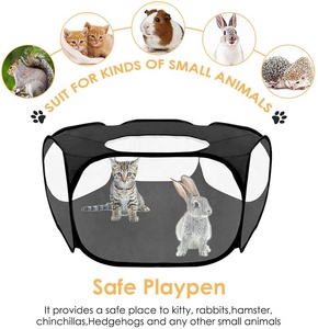 Corralito para mascotas pequeño, jaula plegable con cubierta superior, antiescape, valla para animales - Product Image 6