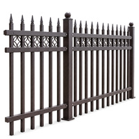 Portail coulissant en acier galvanisé sur mesure pour clôture décorative en métal pour jardin résidentiel