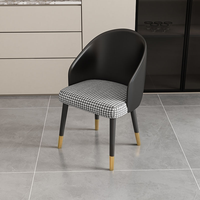 Chaise de salle à manger nordique en cuir, mobilier d'intérieur, vente en gros, chaises de salle à manger modernes de luxe pour restaurant et maison