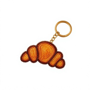 Decorative Handmade Beaded <b>Key</b> <b>Rings</b> with Embroidery Work, Stylish <b>Accessories</b> for Handbags, Wallets, Backpacks and Gifts - Product Image 1