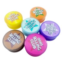 OHIS 63 MM logo personnalisé Accessoires pour fumeurs Fournitures pour magasin de fumée Broyeur d'épices pour herbes Tabac en plastique Broyeur d'herbes manuel
