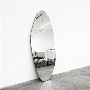 Miroir mural décoratif personnalisé, style Art déco moderne, cadre en fer, forme irrégulière, noir, taille sur mesure, durable, pour la maison et l'hôtel - Product Image 6