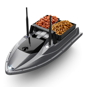 Barco Cebador de Pesca RC 4 en 1 con GPS y <span class=keywords><strong>Sonar</strong></span>, Detección de Video HD, Entrega Automática de Cebo, Capacidad de Carga de 3 kg, 2 Tolvas, 5000 mAh+, Alcance de 500-600 m - Product Image 1