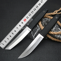 Couteau à lame fixe de style samouraï personnalisable avec support OEM pour le camping en plein air, la survie, la chasse, avec étui et manche en ABS