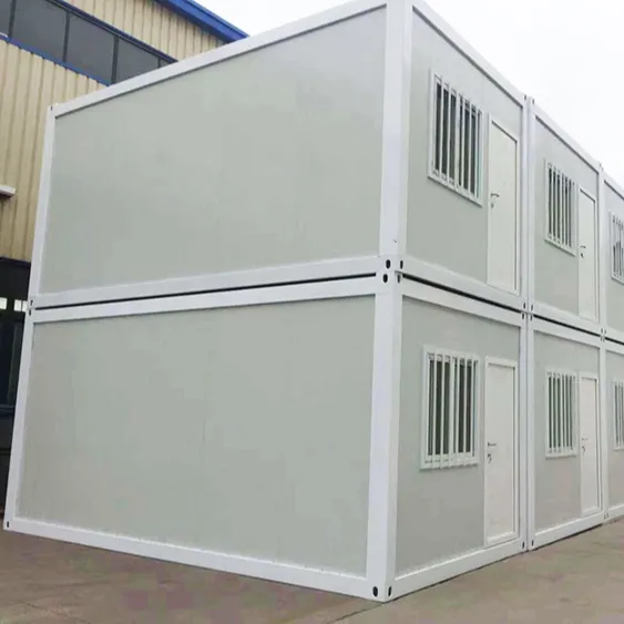 Prefabricated Flatpack 20 Ft Sandwich Panel Office Container Construction Site Container Mobile Office