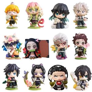 Figurines Demon Slayer Série Fleur de Naissance Boîte Mystère Jouets Tendance Anime Décorations de Bureau à Collectionner - Product Image 1