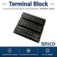 Bloc de distribution de puissance de type américain série ATA-90, 600V 90A, conforme aux normes UL/CUL, CQC, RoHS pour armoire de commande électrique