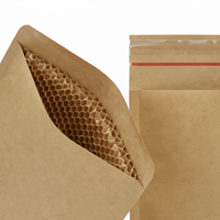 Pochette d'expédition en papier kraft rembourrée alvéolée haute résistance avec logo personnalisé pour emballage OEM