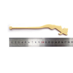 Bâtonnets à boisson jetables en bambou écologiques avec logo de marque, tête ronde, personnalisés - Product Image 3