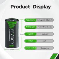 Bevigor R14 C Kích Thước 1.2V Có Thể Sạc Lại 5000MAh AA NiMH Pin Gói Cho Đồ Chơi Bao Gồm Thuyền Đèn Pin & Boombox MSDS Chứng Nhận