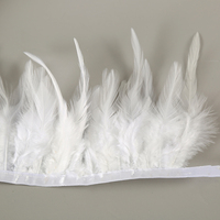 Plumes de Coq Teintées de 4 à 6 Pouces en Gros de l'Usine HK, Franges Décoratives pour Robes de Bal, Usage Domestique/Mariage/Mode
