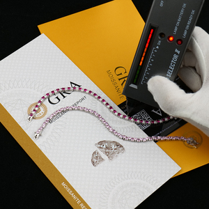 <span class=keywords><strong>Bracciale</strong></span> Tennis da Donna <span class=keywords><strong>Personalizzato</strong></span> all'Ingrosso in <span class=keywords><strong>Argento</strong></span> Sterling 925 da 3mm con Diamanti a Cuore Rosa VVS con Zirconi e Moissanite - Product Image 3