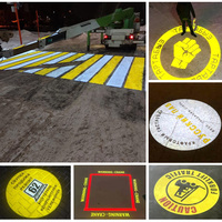 Projecteur de signalisation au sol LED STOP 15-500W, projecteur Gobo, projecteur de logo de sécurité pour chariot élévateur