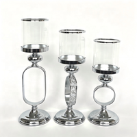Porte-bougie Hurricane, élégant chandelier à tige haute, bougie pilier en option, taille et finition personnalisables pour table de mariage et décoration intérieure