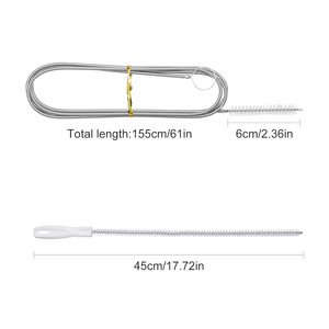 ESD Ensemble <span class=keywords><strong>de</strong></span> brosses flexibles à ressort en acier inoxydable pour le nettoyage des tuyaux d'évier <span class=keywords><strong>de</strong></span> cuisine et <span class=keywords><strong>de</strong></span> salle <span class=keywords><strong>de</strong></span> bain - Product Image 2