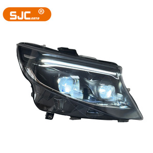 SJC Auto faros de coche para Mercedes Benz <span class=keywords><strong>VITO</strong></span> 2016-2020 actualización a 24 Estilo LED faro Luz de circulación diurna lente lámpara delantera - Product Image 6