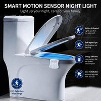 Closestool Lampe à induction Portable 16 couleurs changeantes Led Wc Closestool Bowl Night Light Capteurs de mouvement