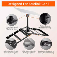 Support mural réglable Starlink V3 2025 compatible avec l'adaptateur de tuyau d'origine – Support de montage pour accessoire Starlink V3