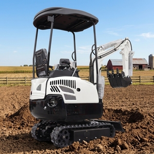 Mini Escavatore da 1500kg, 1,5 Tonnellate, Cingoli in Gomma, Piccolo Escavatore Senza Danni al Terreno per Costruzioni e Giardinaggio - Product Image 3