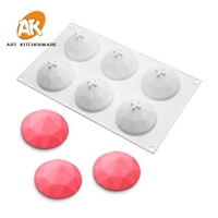 Ak moldes de silicone 3d para bolos, forma de diamante, moldes de silicone para doces, chocolate, bolos, sobremesa, ferramentas para diy, sabão MC-74