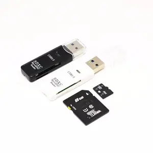 2024 Precio directo de fábrica USB 3,0 Lector de tarjetas de memoria 2 en 1 Lectores de tarjetas SD TF Micro SDXC de alta velocidad