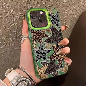 Étui de téléphone étoile imprimé léopard de créateur pour <span class=keywords><strong>iPhone</strong></span> 11 <span class=keywords><strong>12</strong></span> <span class=keywords><strong>13</strong></span> <span class=keywords><strong>Mini</strong></span> 14 15 16 17 Pro Max Coque sexy en matériau PC - Product Image 4