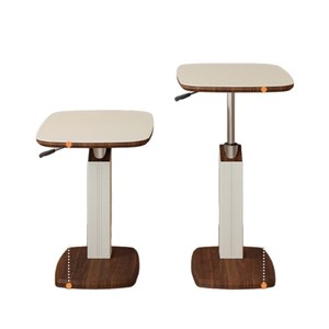 Adjustable Desk Dy82148415 Square Top Wooden Finish With Wheels For Bedroom And Living Room Use - Product Image 2