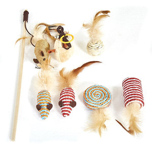 <span class=keywords><strong>7</strong></span> Pack <span class=keywords><strong>Cat</strong></span> Teaser Stick Venta al por mayor <span class=keywords><strong>Cat</strong></span> Mouse Toys Sisal <span class=keywords><strong>Cat</strong></span> Toys Interactive - Product Image 2