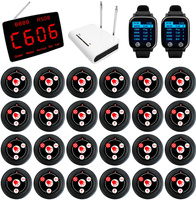 Kit de système d'appel sans fil 433,92 MHz, boutons d'appel + récepteur d'affichage + montre-pager + amplificateur de signal pour hôtel et restaurant