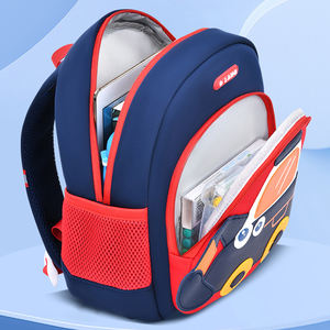 かわいいネオプレン製掘削機デザインの漫画風バックパック、エアクッションベルト、ソフトハンドル、耐久性、通気性、防水性、ファッショナブルなスタイル、ジッパー付き - Product Image 5