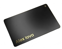 Cartes RFID intelligentes en PVC noir vierges, format CR80 (85,5*54*0,9 mm), 13,56 MHz, 216 213 215 NFC, fourniture directe usine