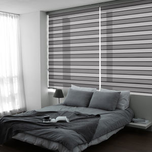 Persianas coreanas con diseño de cebra, personalizadas, tipo día y noche, motorizadas, enrollables, automáticas, con filtro de luz, modernas - Product Image 1