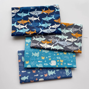 Tissu en coton personnalisé avec impression numérique de motifs d'animaux et d'organisation marins pour l'artisanat de bricolage - Product Image 5
